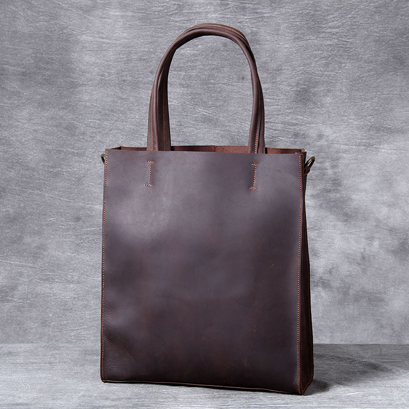 Luxury Bags Laptop - Vintage genuine leather men hand tote