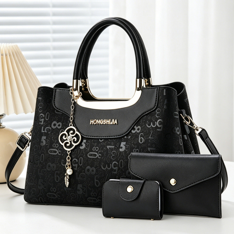 Luxurious Bag - 3-piece Fashion Women's Handbag Set, Light
