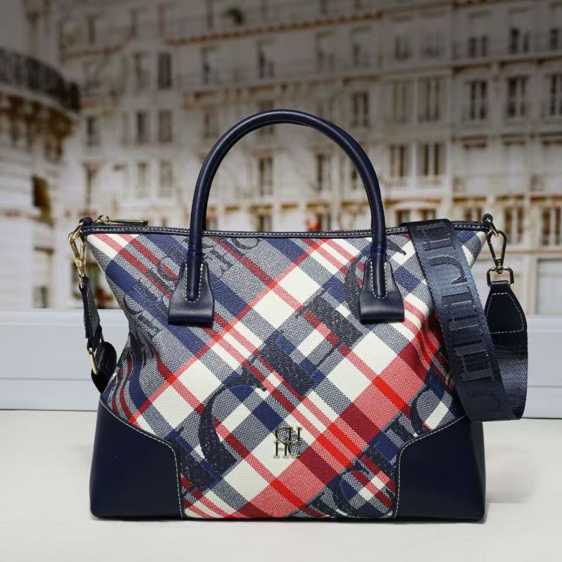 Luxury Bags Gold - CH Luxury Plaid Women's Tote Bag