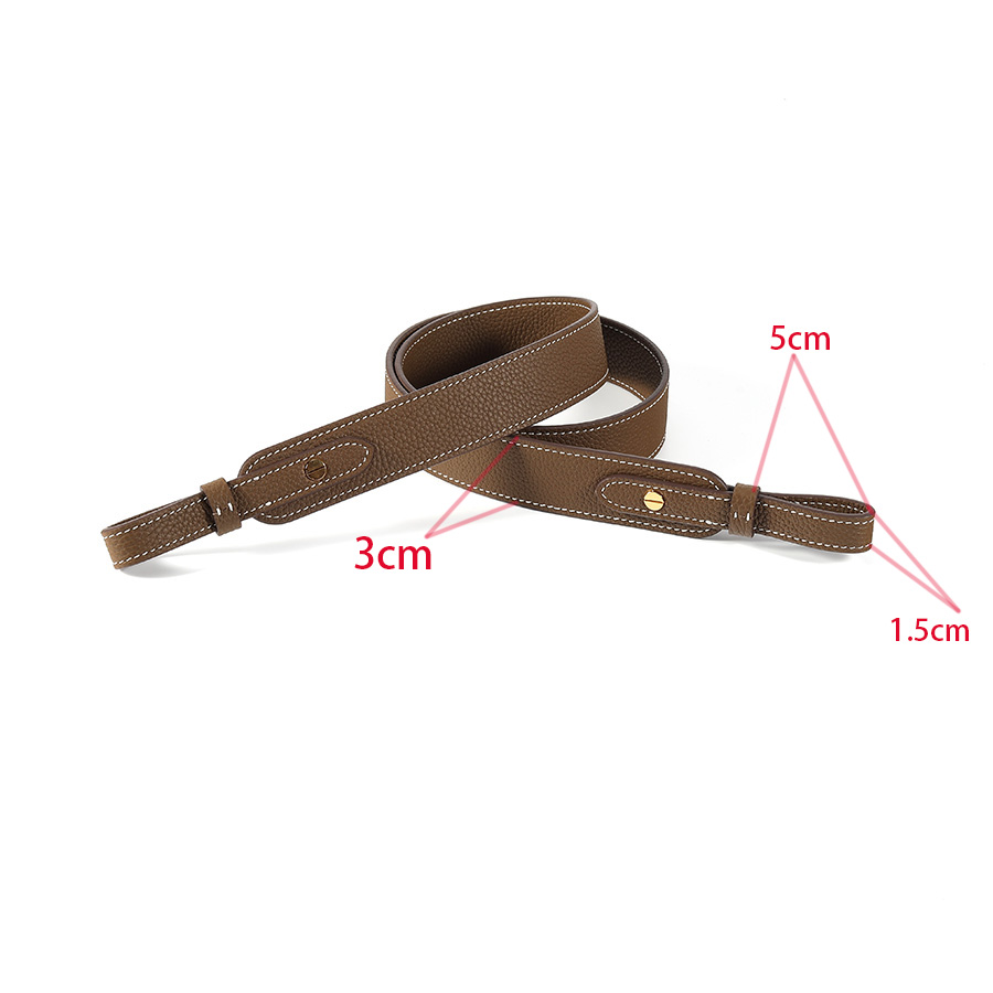 Belt Bag Leather Wide - Full Leather Togo Etoupe Genuine Leather
