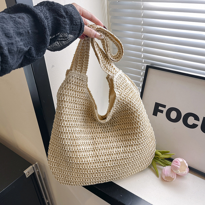Luxury Beach Bags Ysl - Homefish Women Woven Rattan Straw Tote
