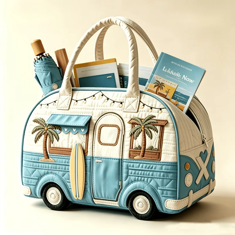 New 9 Styles Bus-Shaped Quilte - Weekender Bag Duffle recension och pris