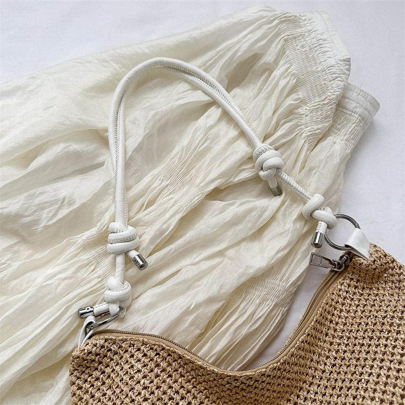 Straw Woven Shoulder Bag with  - Luxury Beach Bags Ysl recension och pris