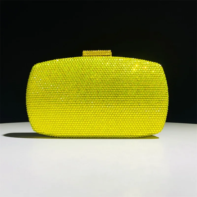High End Luxury Rhinestone Han - Luxury Bags Yellow recension och pris