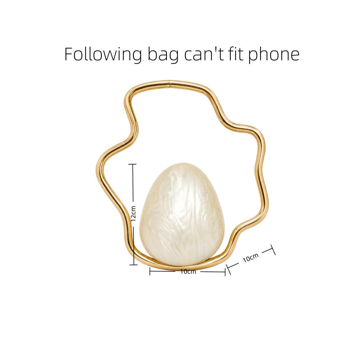 Women mini Acrylic Egg Bag Cut - Luxury Bags Gold recension och pris