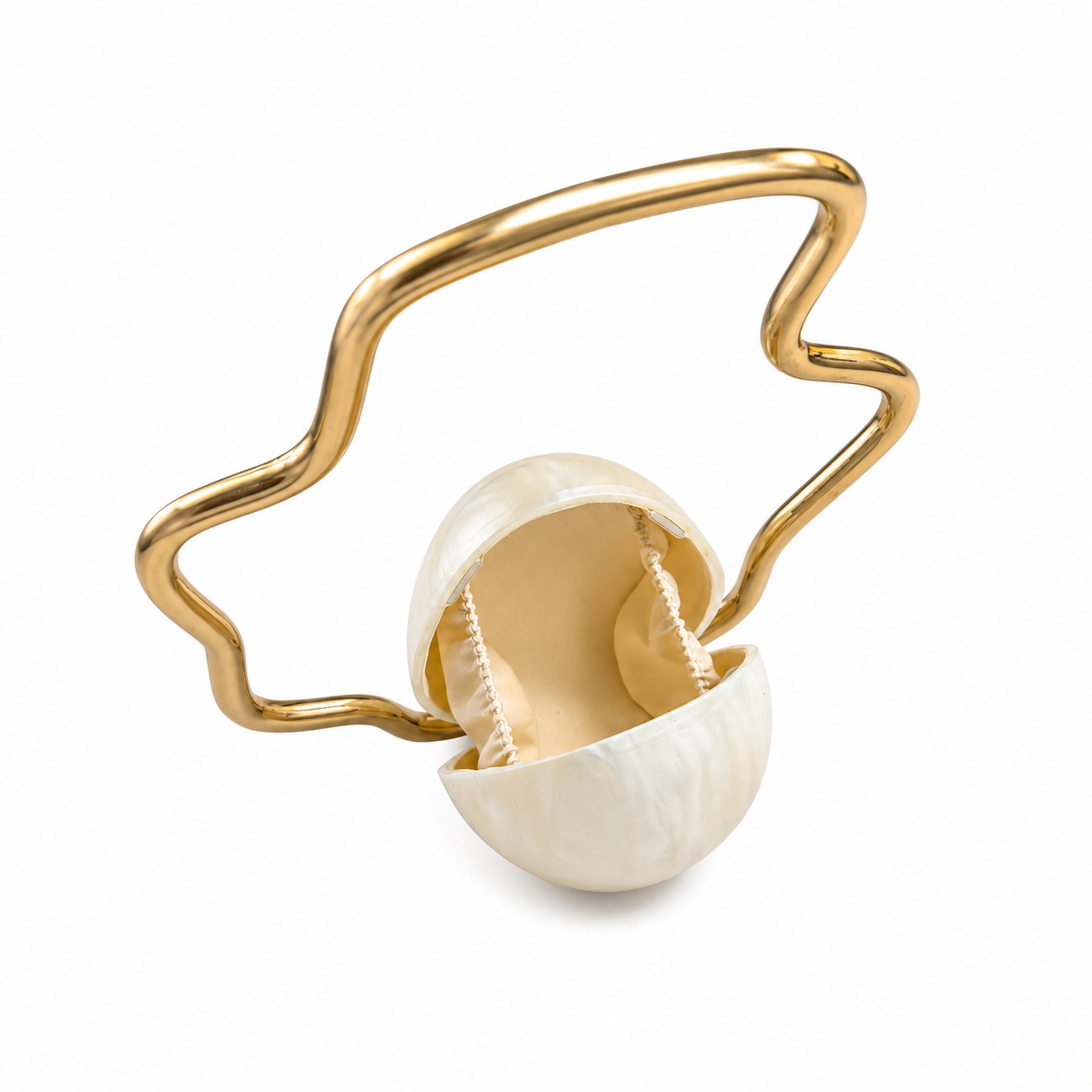 Women mini Acrylic Egg Bag Cut - Luxury Bags Gold recension och pris