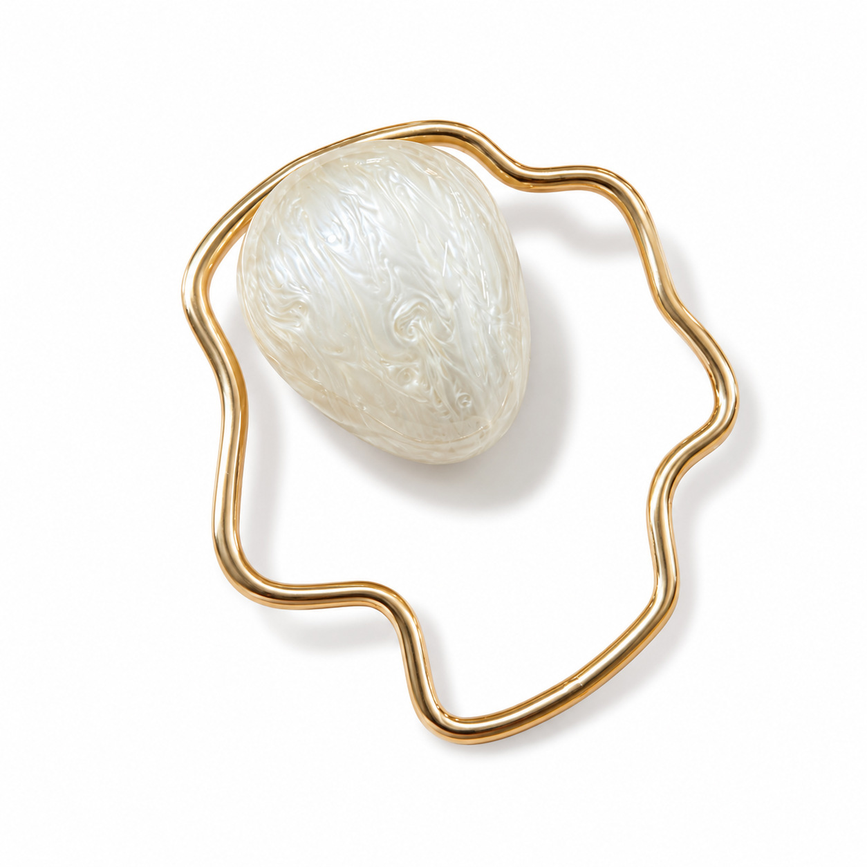 Women mini Acrylic Egg Bag Cut - Luxury Bags Gold recension och pris