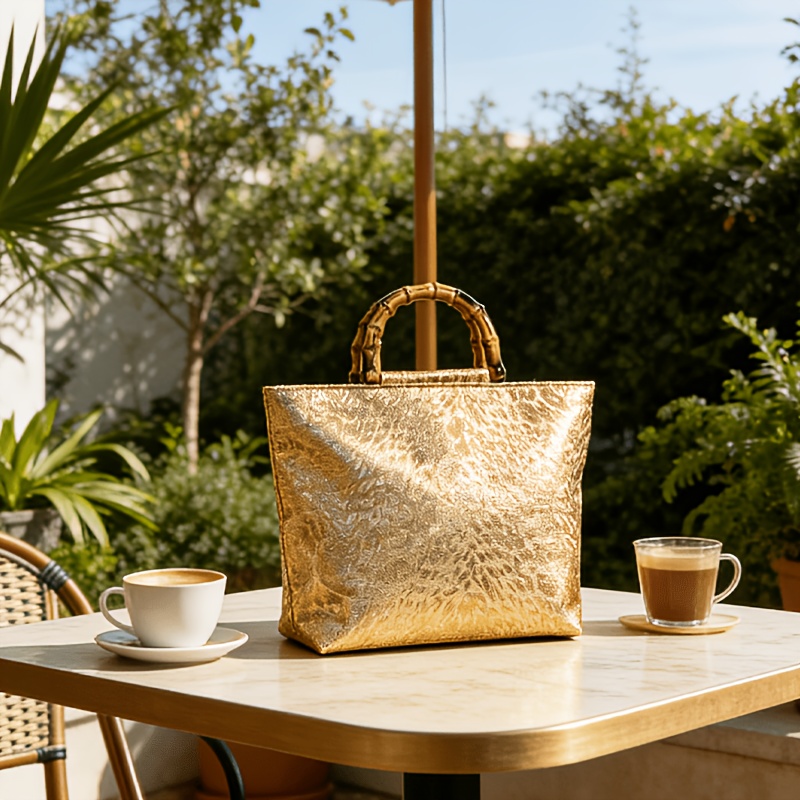 Light luxury metallic gold jac - Luxury Bags Gold recension och pris