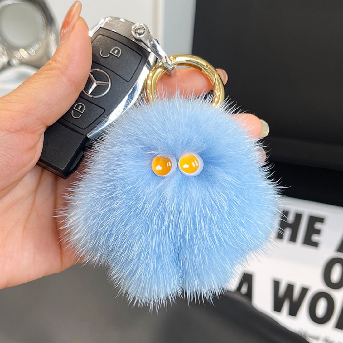 Luxury 8Cm Fluffy Real Mink Fu - Luxury Bags Yellow recension och pris