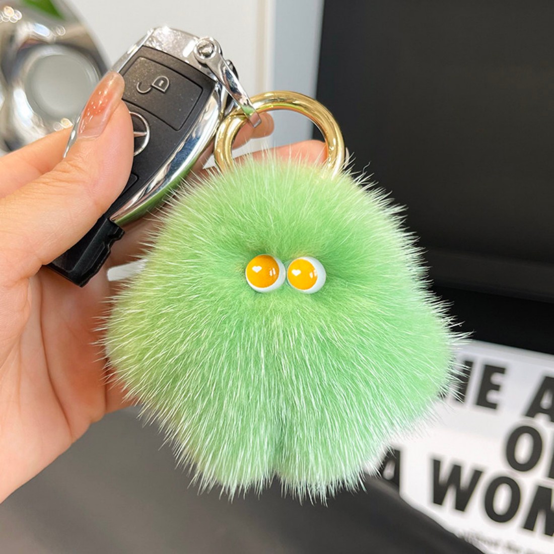 Luxury 8Cm Fluffy Real Mink Fu - Luxury Bags Yellow recension och pris