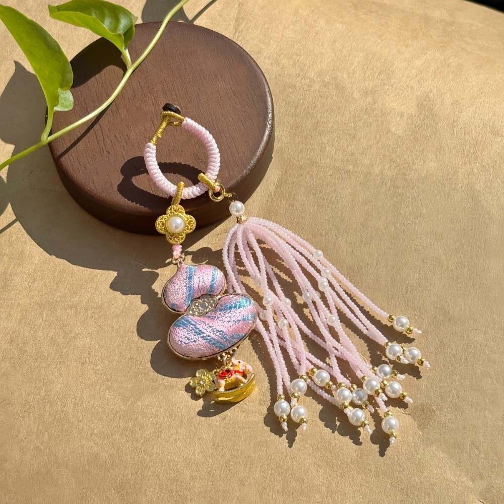 Luxury Brocade Gourd Pendant B - Luxury Bags Yellow recension och pris
