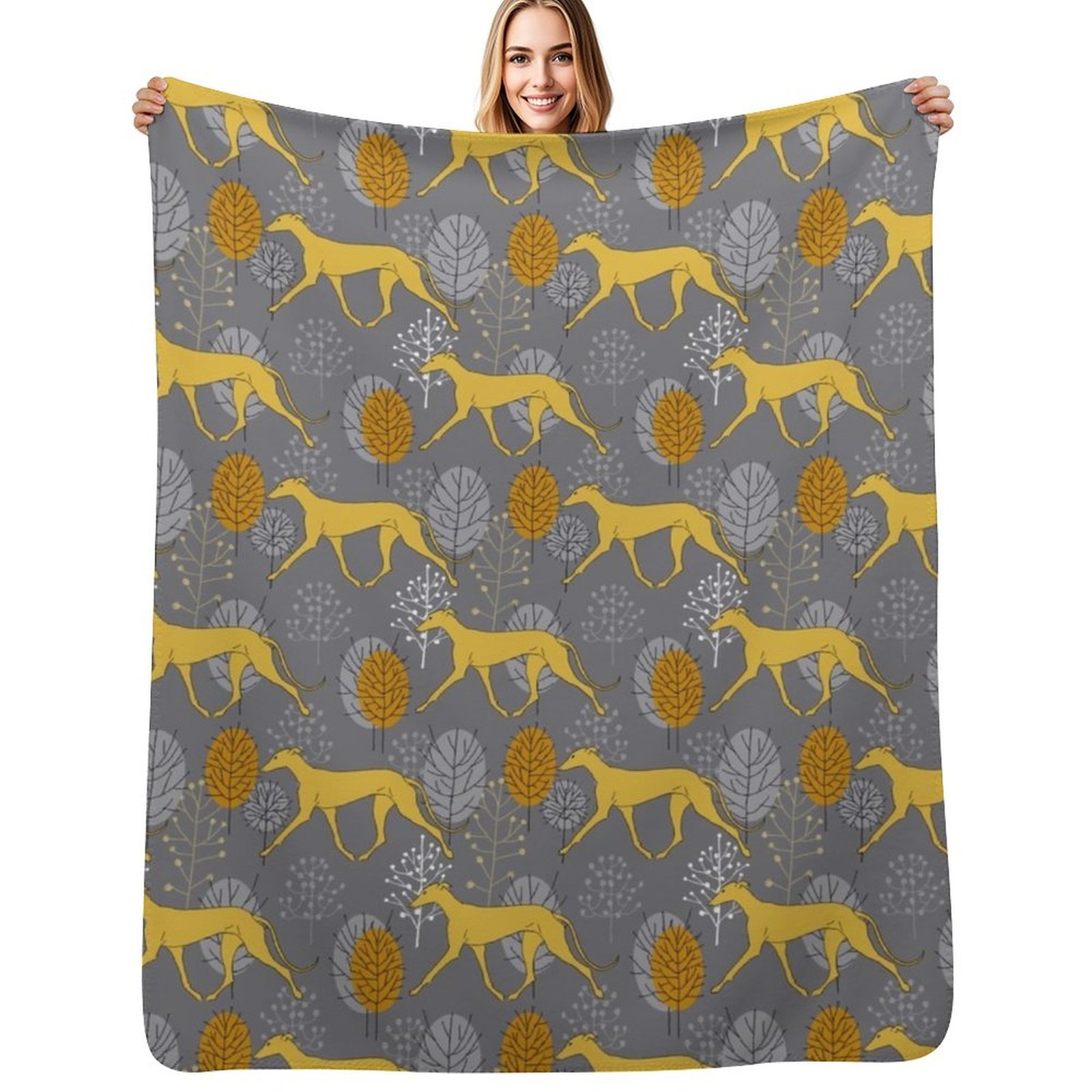 Trotting yellow galgos Throw B - Luxury Bags Yellow recension och pris