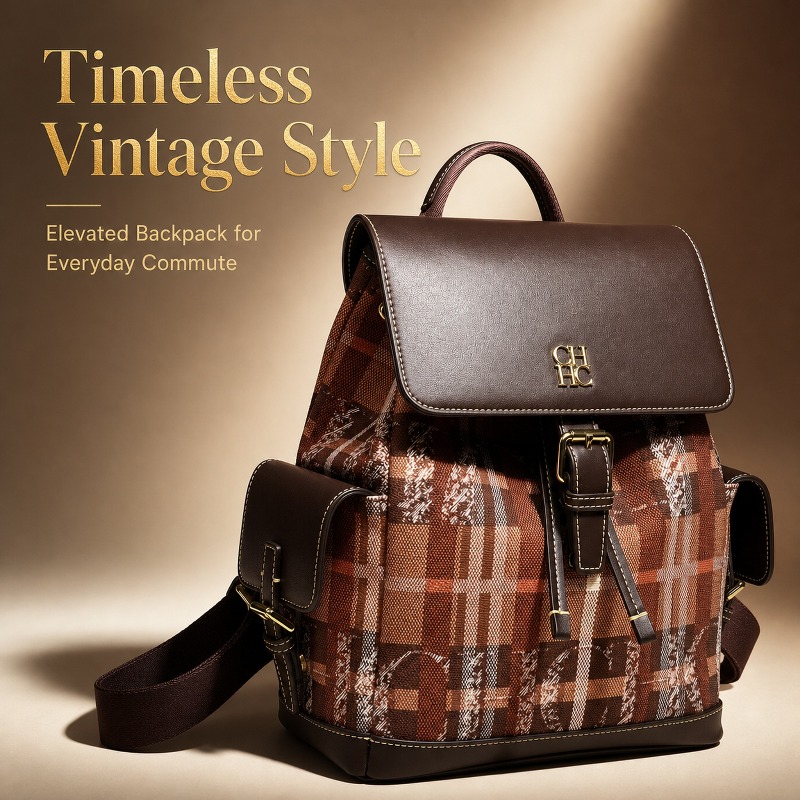 CHHC Fashion Color Block Backp - Luxurious Bag recension och pris