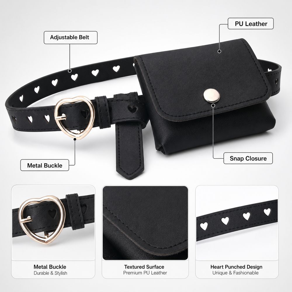 New PU Leather Women Waist Bag - Belt Bag Leather Wide recension och pris