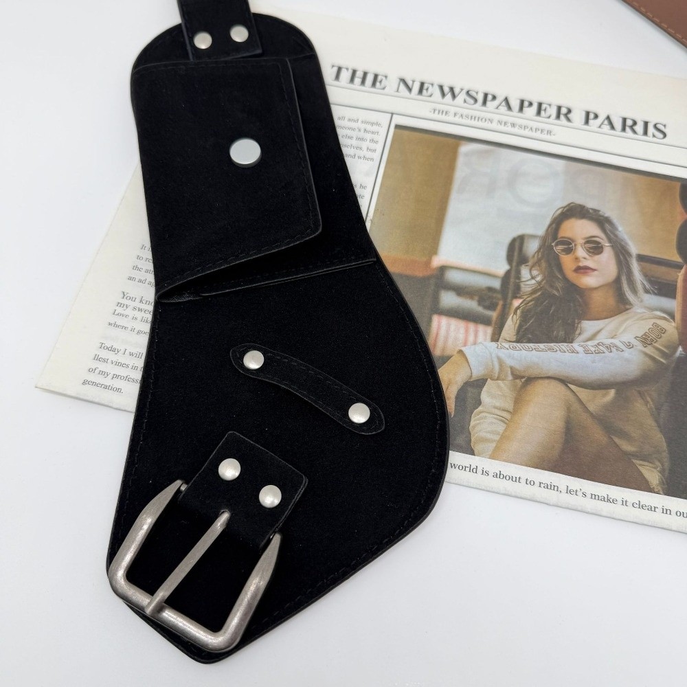 Fashion PU Pin Buckle Waistban - Belt Bag Leather Wide recension och pris