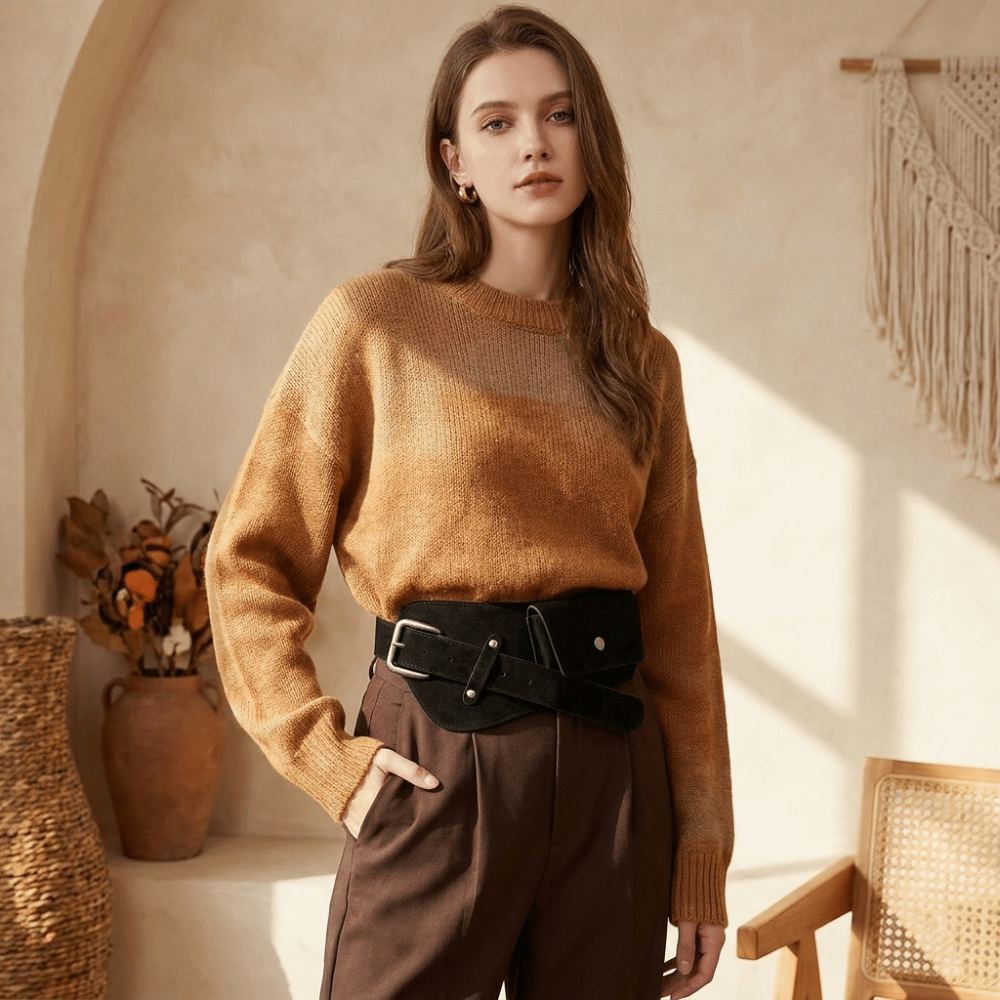 Vintage PU Pin Buckle Waistban - Belt Bag Leather Wide recension och pris